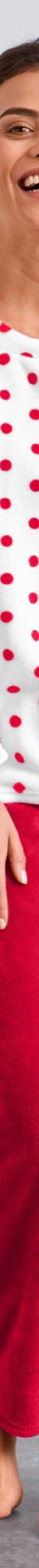 Pyjama polaire imprimé pois toucher peluche manches longues (cerise pois) Pyjama polaire imprimé pois toucher peluche manches longues (cerise pois)